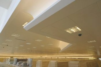 Down ceiling installation West Midlands | Image showing a Taylor Hart installed ceiling